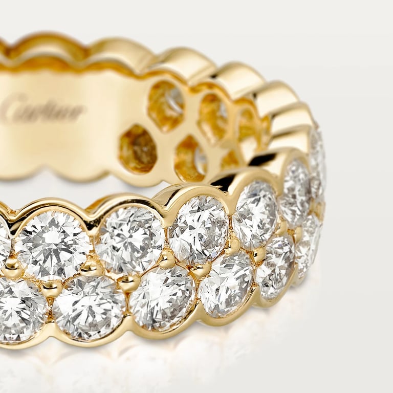 Broderie de Cartier wedding band, double row, diamonds 5