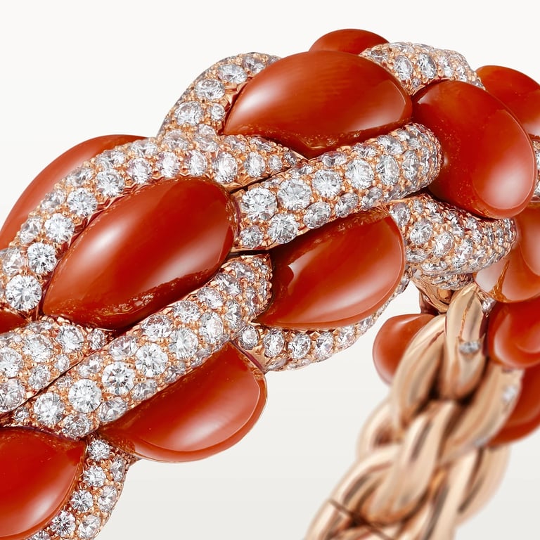 Cartier Libre Tressage bracelet, coral 3
