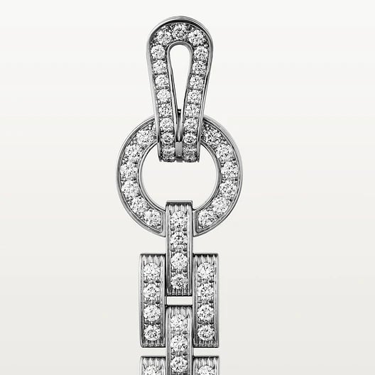 Agrafe earrings, paved 4