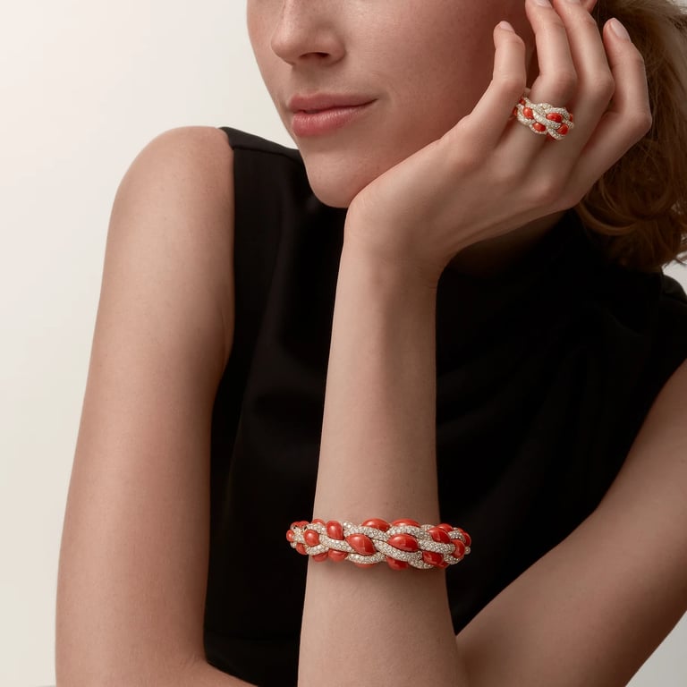Cartier Libre Tressage bracelet, coral 2