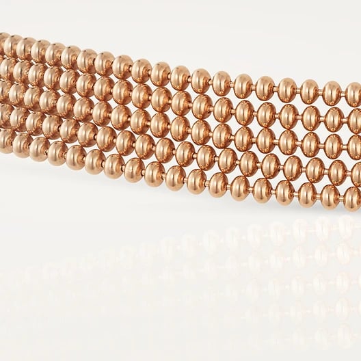 Agrafe necklace, small model, semi-paved 4