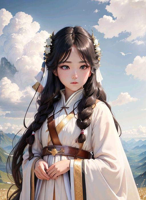 AI art "A petite nymph of the holy mountain"