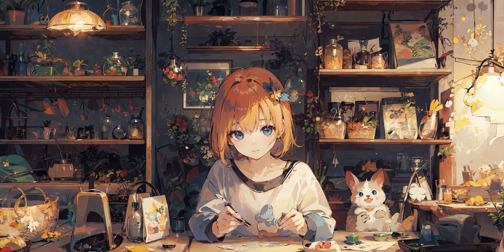 Japanese scene illustration - AI Model cover image