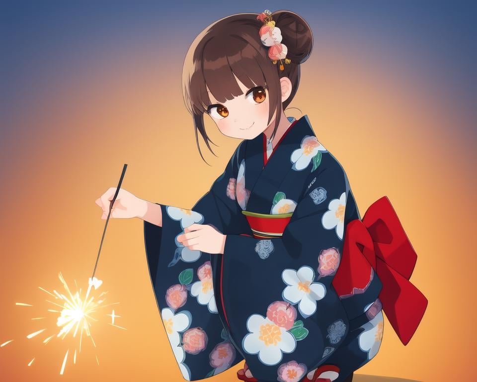 Fireworks squat with handheld fireworks - AI Model cover image