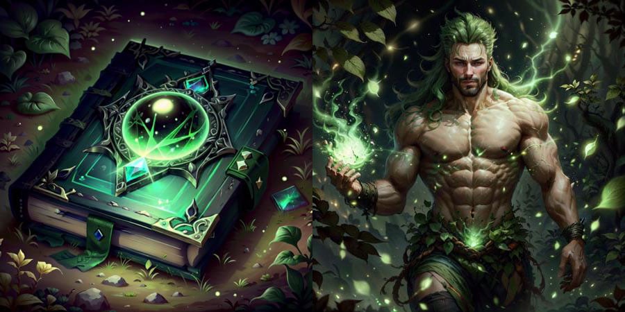 Nature Magic Grimoire, Fantasy Druid Style Aesthetic LoRA V1.0 - AI LoRA model on PixAI