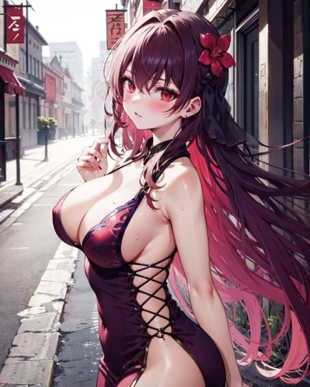 【Costume】Sideless Cross-Laced China Dress - AI Model cover image