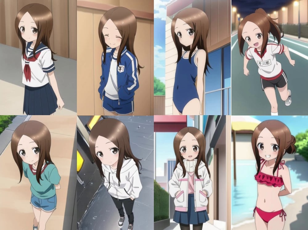 Takagi-san + 9 Outfits - AI Model cover image