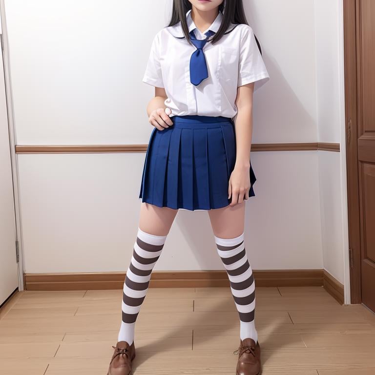 Striped thighhigh - AI Model cover image