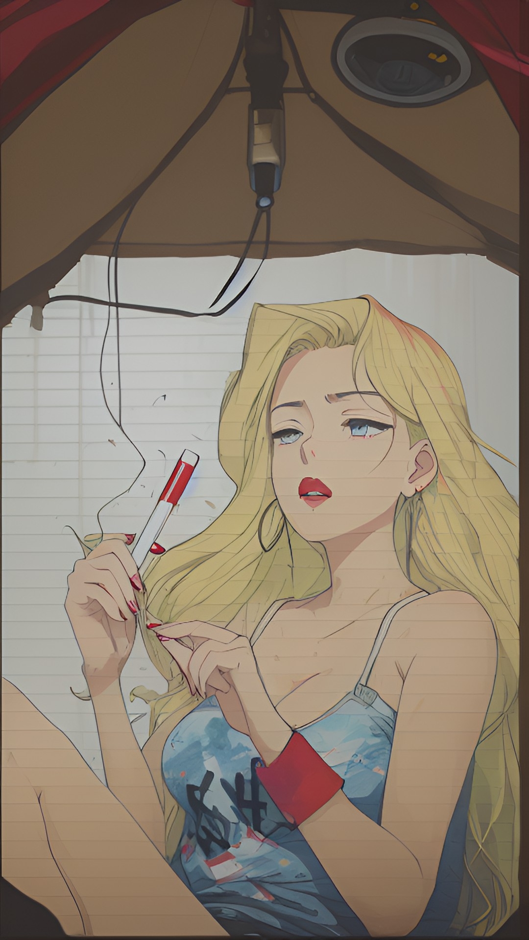 AI art "Jessica Haggar relaxing"