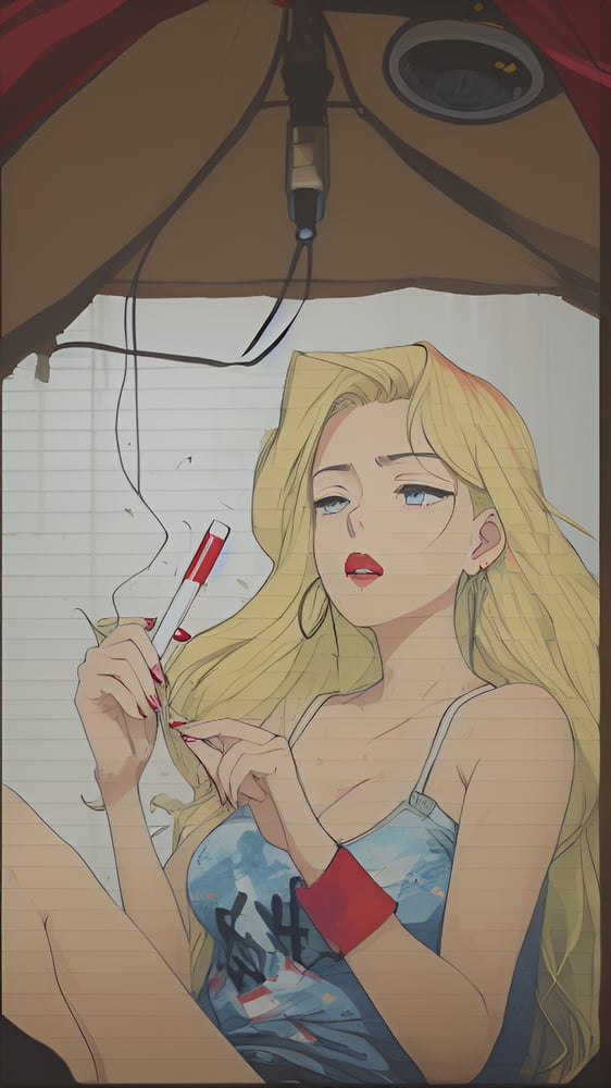 AI art "Jessica Haggar relaxing"