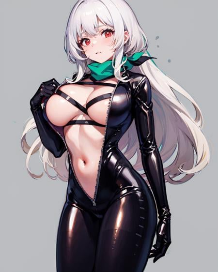 【Cosplay】Hijiri's Cross-Laced Latex Bikesuit - AI Model 커버 이미지