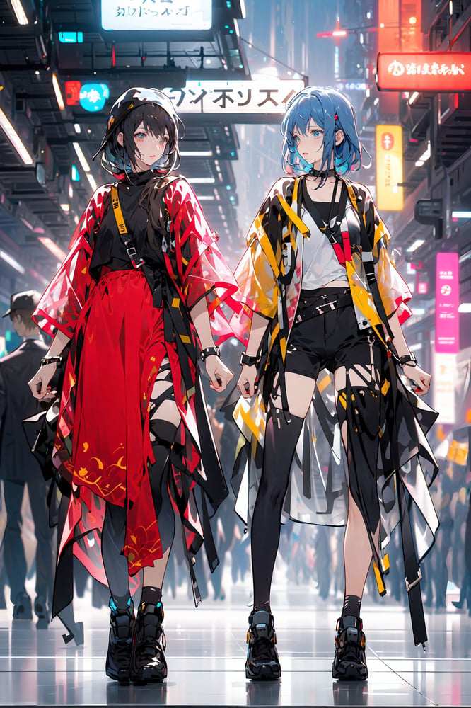赛博girl/Cyberpunk girl/立绘 服设 人物 Lora - AI Model cover image