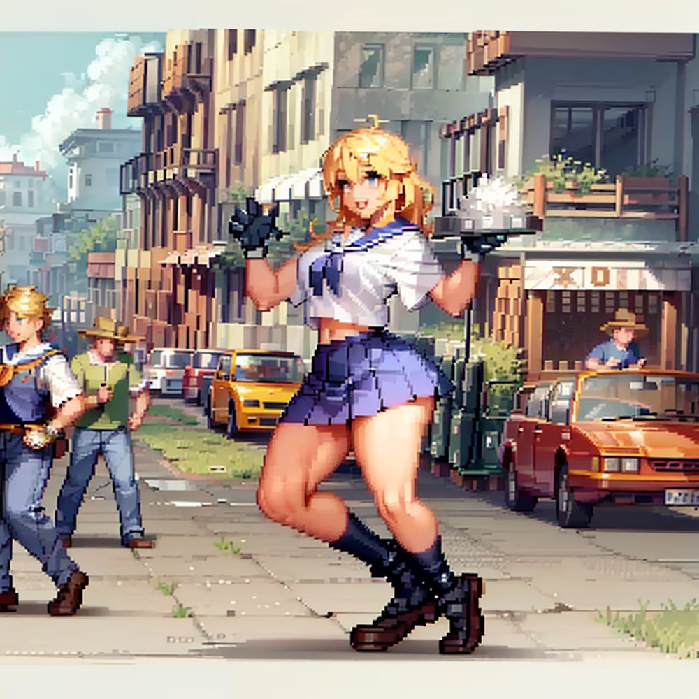 Retro Game (CPS II) Pixel Art By YeiyeiArt - AI LoRA model on PixAI