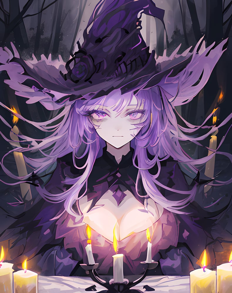 AI art "Even a witch finds it hard to live without coffee"