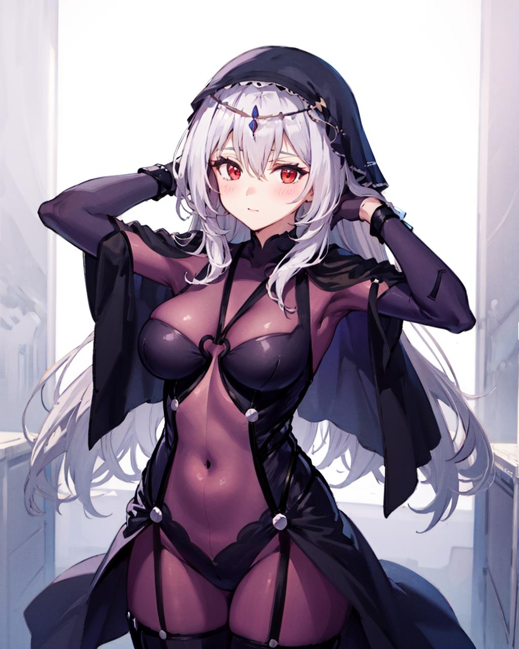 【Costume】【Cosplay】Purple Bodysuit of Scathach (Fate) 斯卡哈的紫色紧身衣 - AI Model cover image