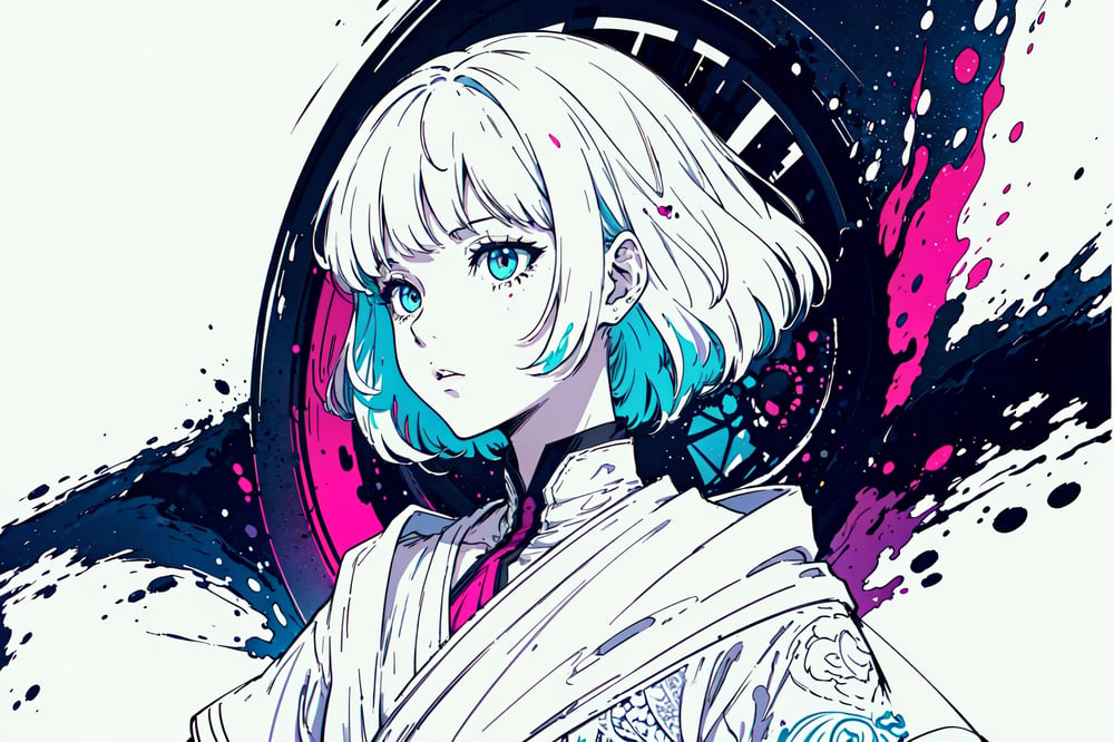 AI art "Aoi(⁠ ⁠´⁠◡⁠‿⁠ゝ⁠◡⁠`⁠)" for keywords splatter colour 