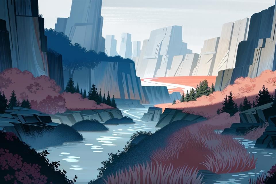 Samurai Jack Landscape Style LoRA - AI Model cover image