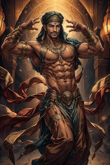 Sexy Belly Dancer, Male Focus, Outfit Style LoRA - AI LoRA model on PixAI