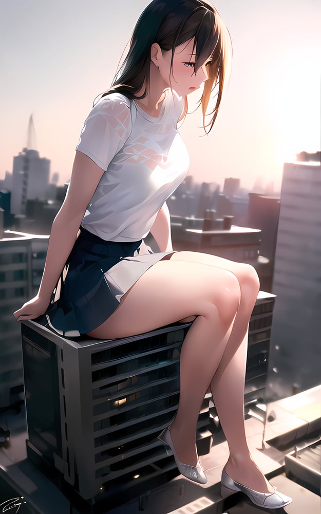 AI art "Sad Giantess"