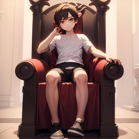 Siting on throne - AI LoRA model on PixAI