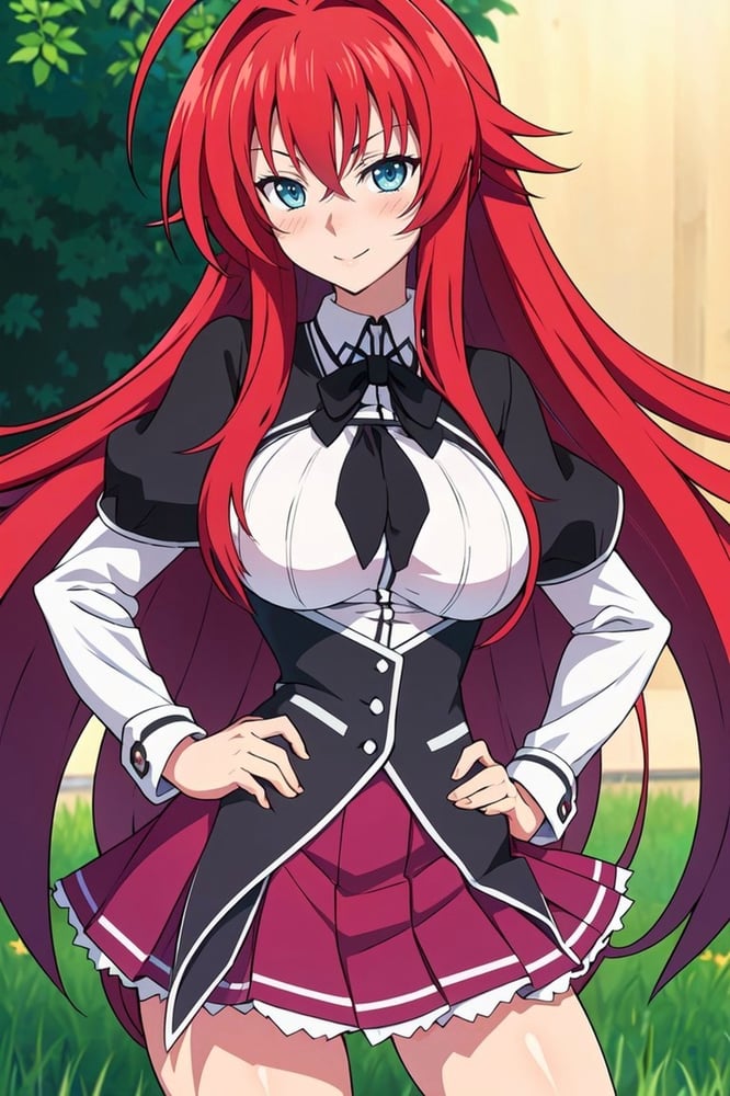 High school DxD: Rias Issei's - AI Photo Generator - starryai