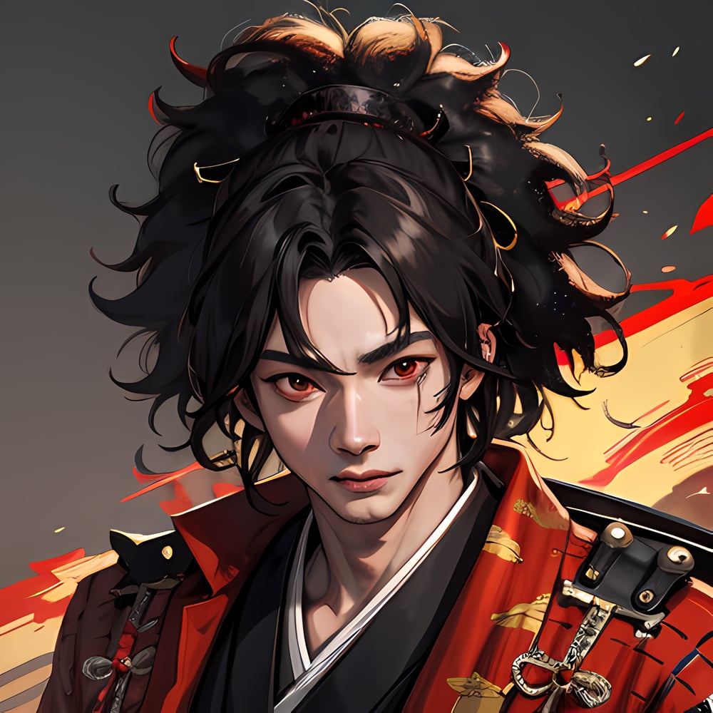 AI art "Samurai boy v2"