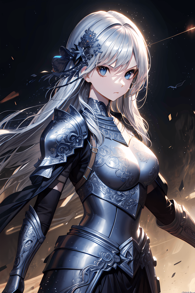 AI art "The Silver Knight - Variants"