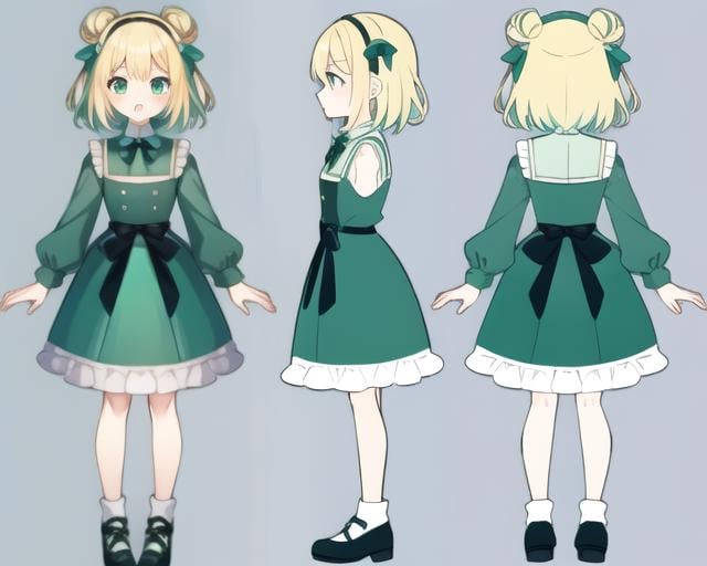 character sheet / turnaround (Front-Side-Back) - AI Model cover image