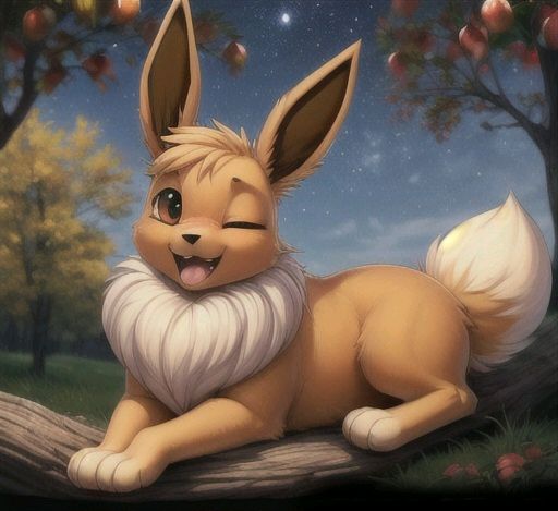 AI art "Winky Eevee"