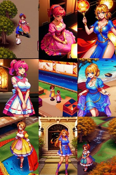 2D Pixel Art Video Game - Style - fC (Lora) - AI Model cover image