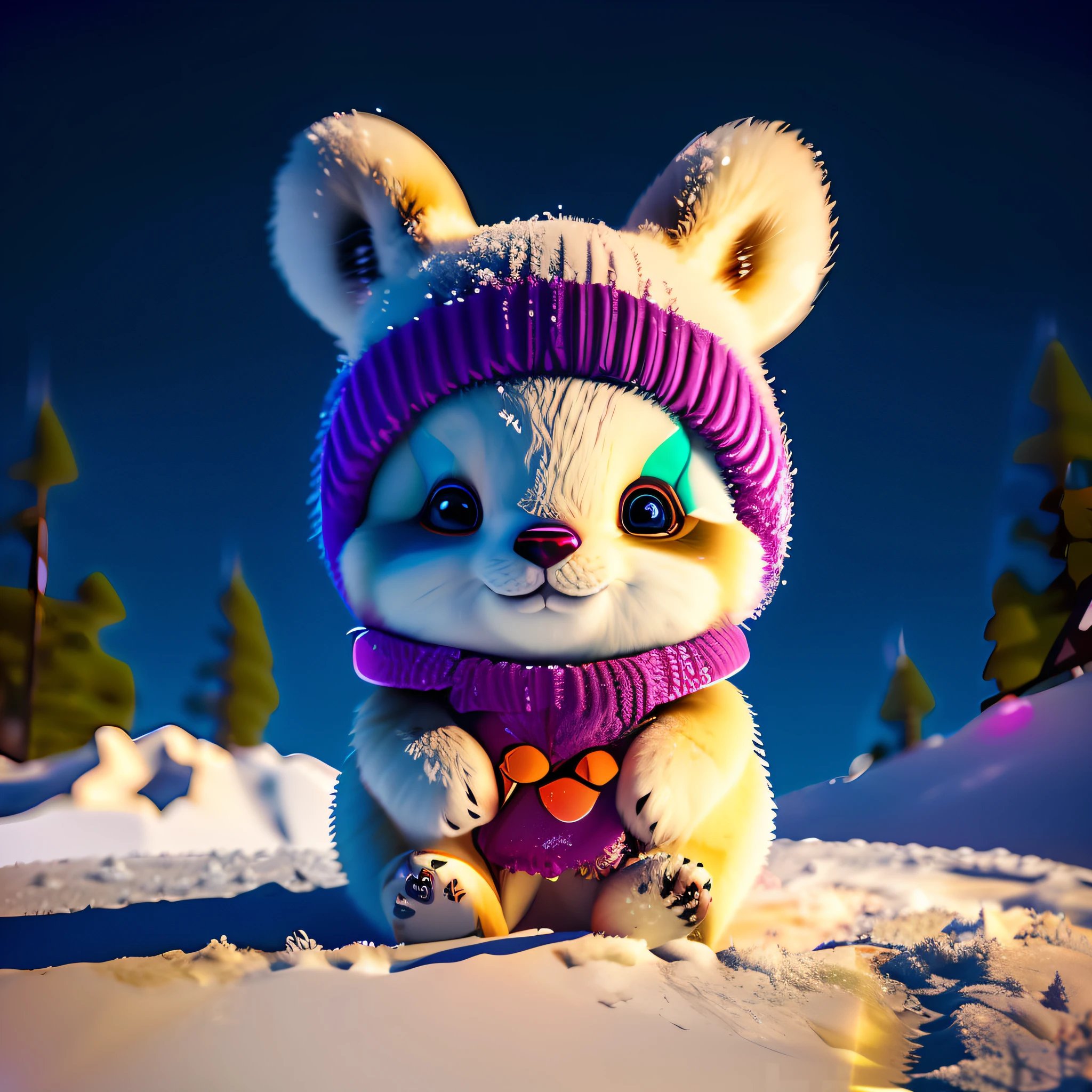 AI art "Snowy Pandaroo" featuring #Cute