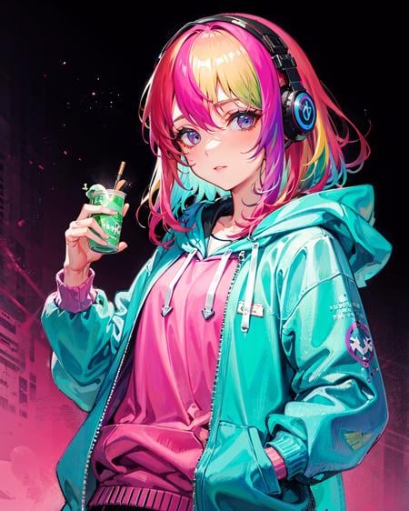 Rainbow Hair - AI LoRA model on PixAI