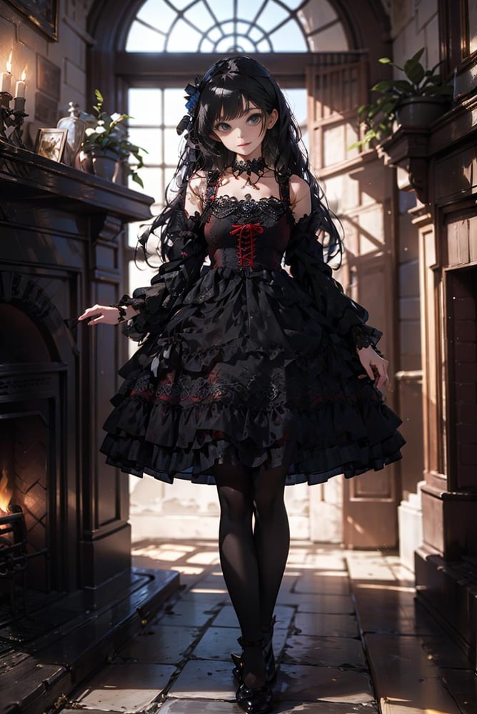 Modern victorian fashion dress gothic style 1 - AI Model cover image