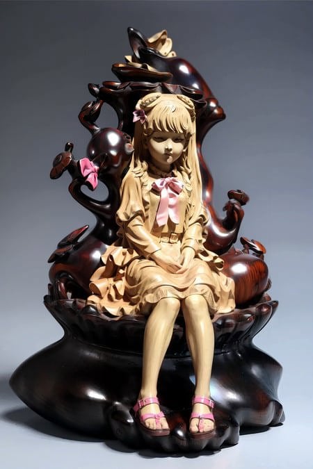 玉器/木雕文玩 wood/jade statue style - AI Model cover image