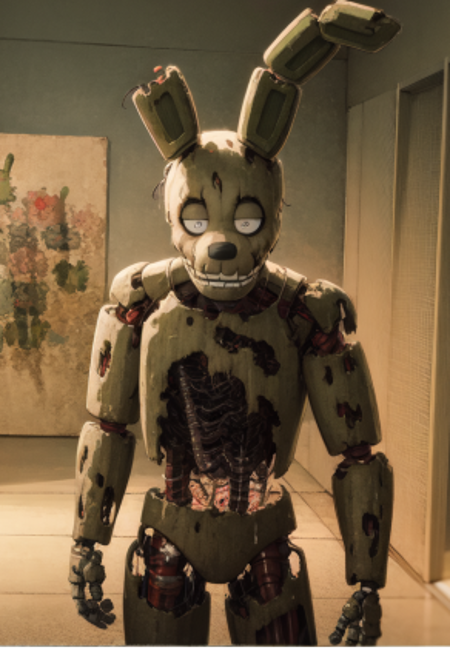 Spring Bonnie (Springtrap) animatronic from Five Nights at Freddy's 3.