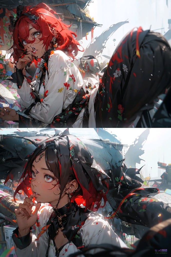 AI art "Imaginary world corrupted data thinking"