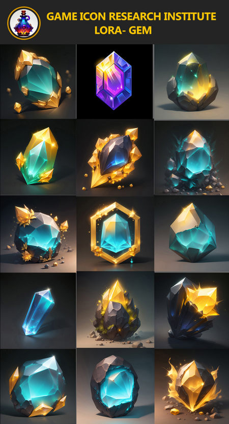 Game Icon Research (Gem) - AI Model cover image