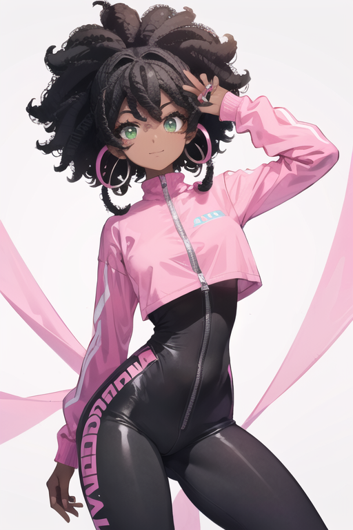 AI art "dark skin girl"
