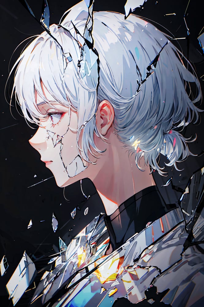 AI art "Glass Shards"
