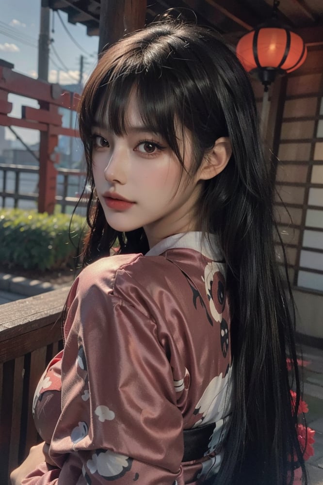 AI art "kimono girl"
