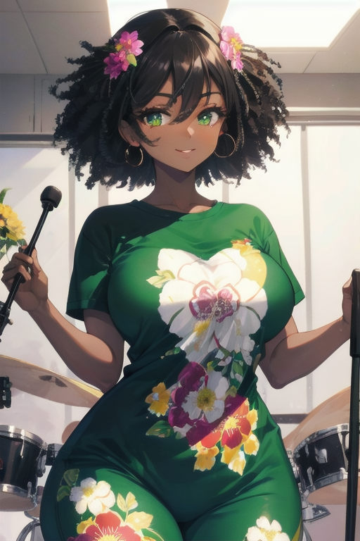 AI art "dark skin girl"