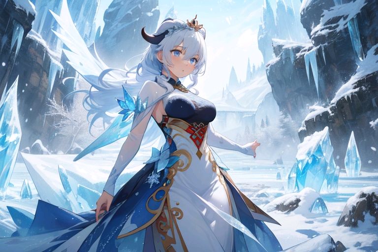 AI art "Ganyu Ice Queen #5"