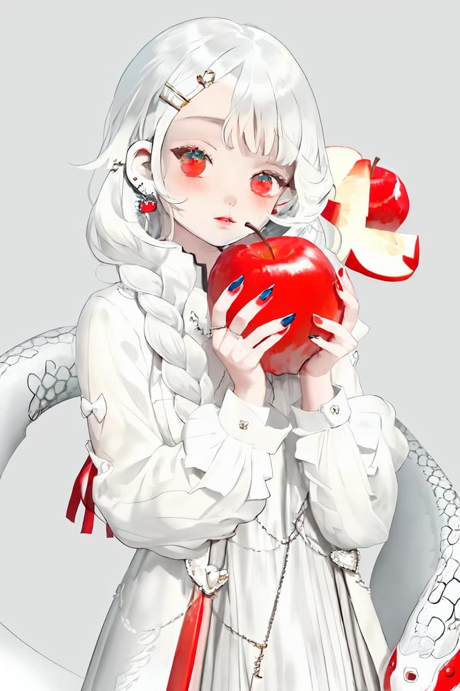 夏炉白发魔女风/karohroka style illustration - AI Model cover image