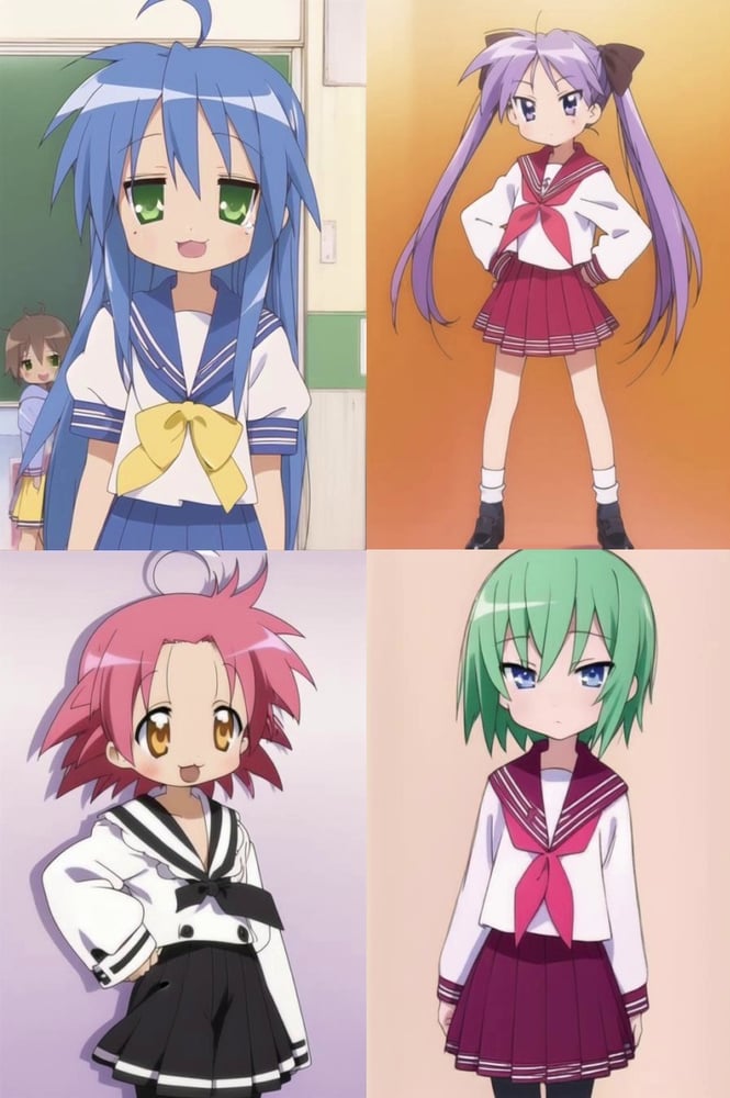 Lucky Star Characters Pack - AI Model cover image