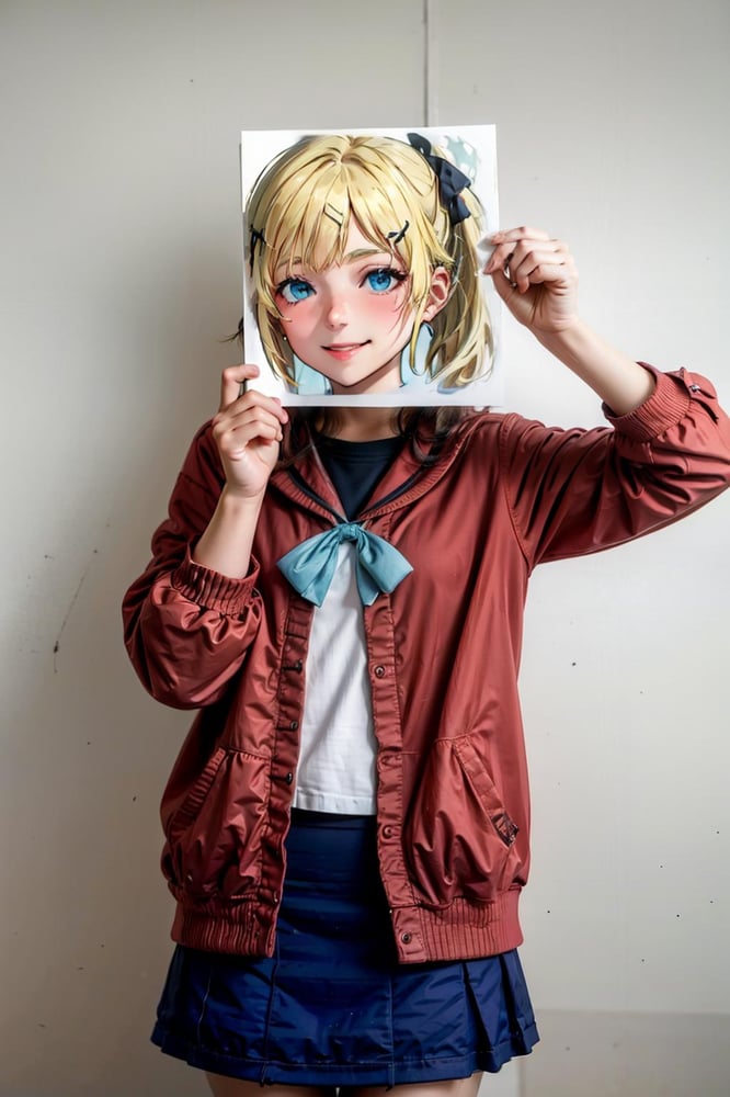 【realistic】卡通头像挡脸 cartoon paper in face - AI Model cover image