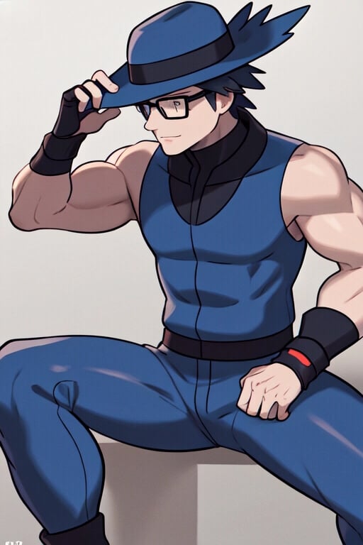 AI art "Muscle Guru Riley (Aura Guardian)" generated with Riley (Pokémon DPPt)