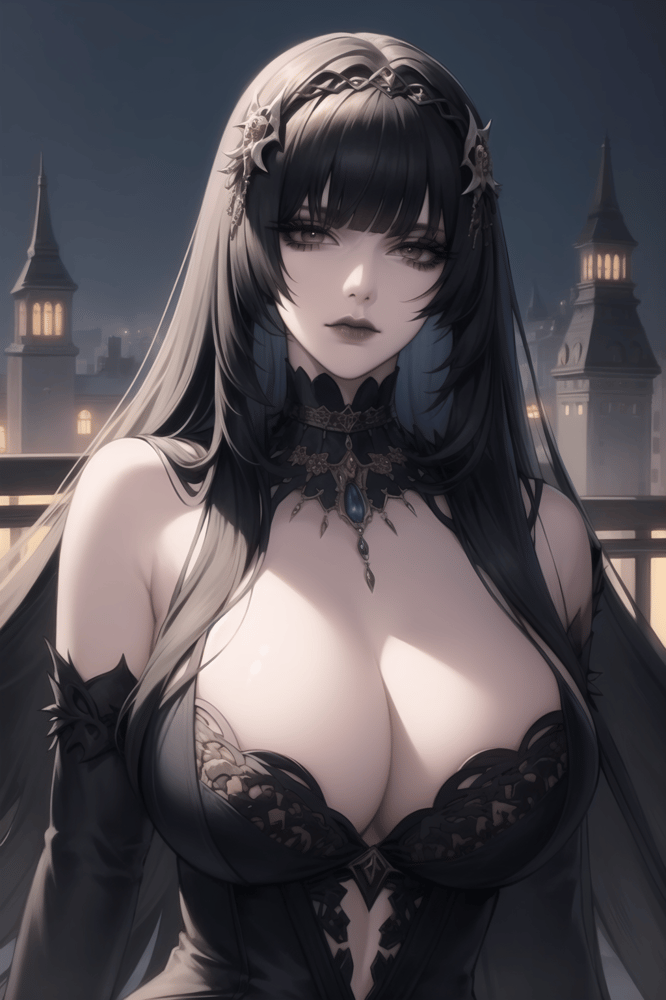 realistic anime style(dark lady) - AI Model cover image