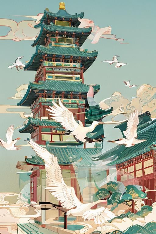 129-chinese style illustration - 国风插画v2 - AI Model 커버 이미지