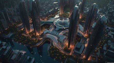 XSarchitectural-21 Future technology city - AI Model cover image