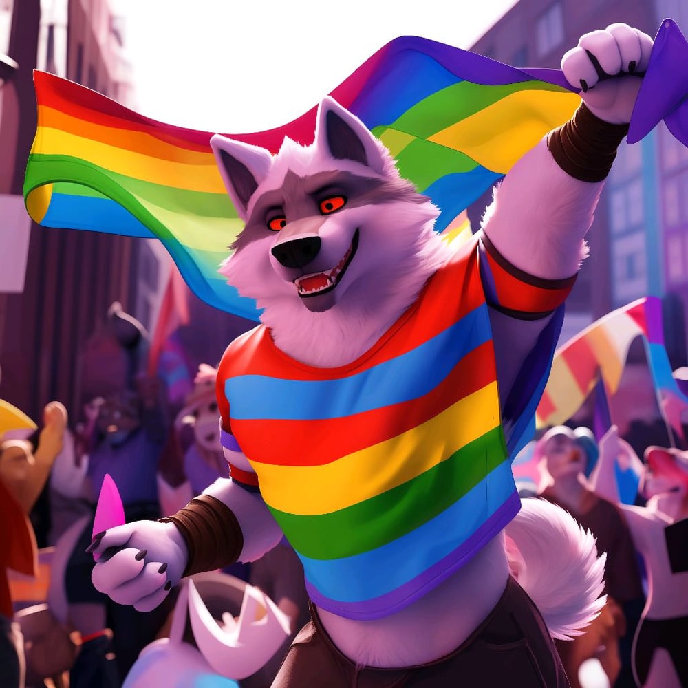 AI art "LGBT" for keywords death Wolf LGBT